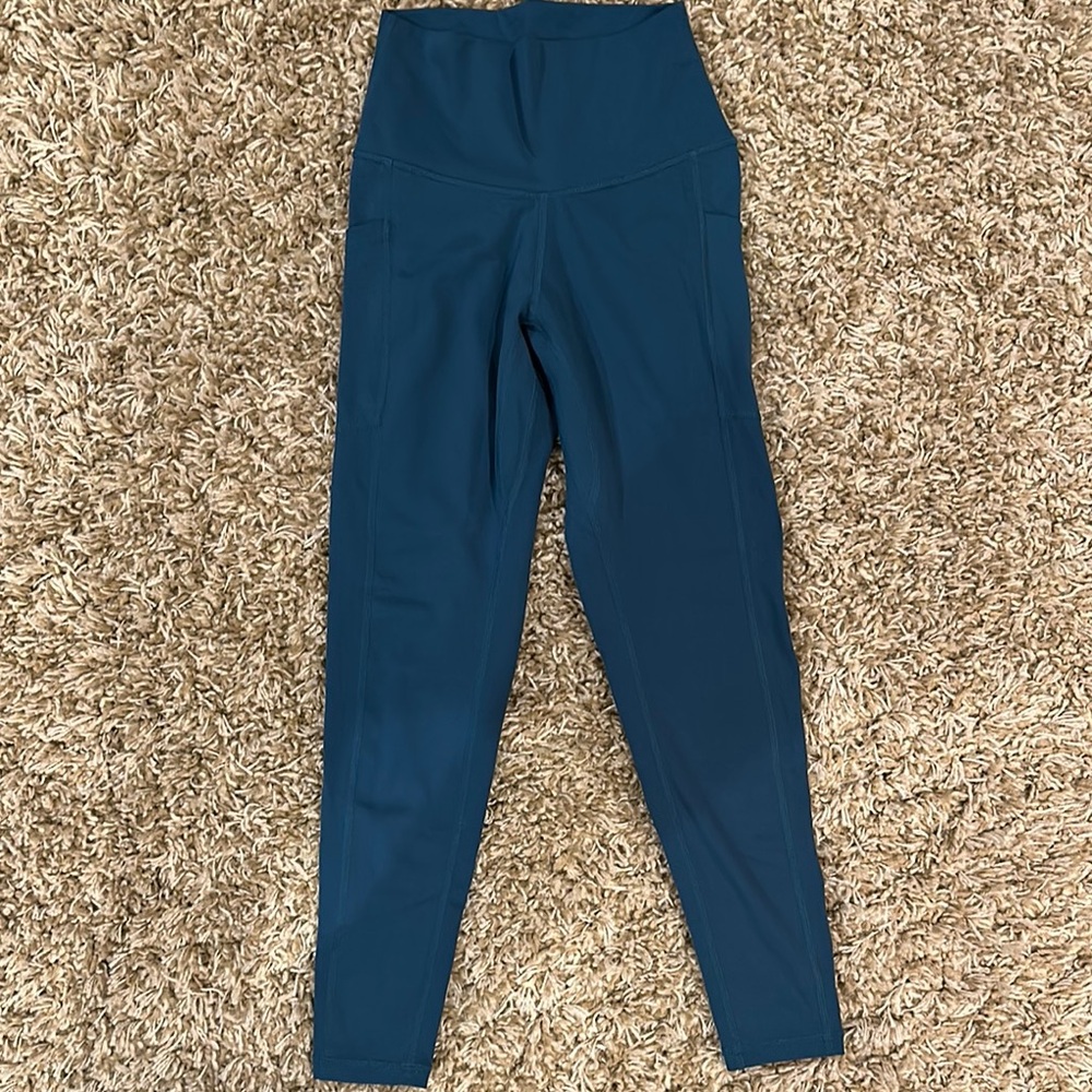 Teal High-Waisted Leggings